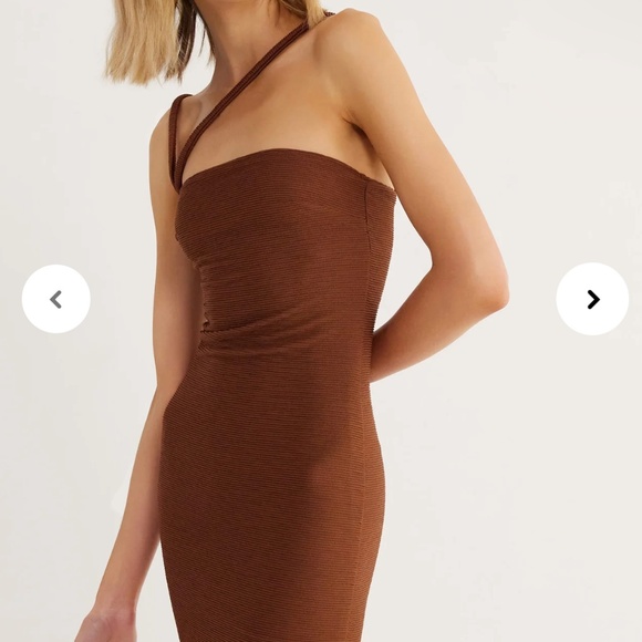 NWT RUMER Penelope Mini Dress Cocoa Size Small - Picture 3 of 4